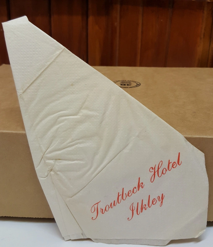 Napkin: Napkin from the Troutbeck Hotel, Ilkley.