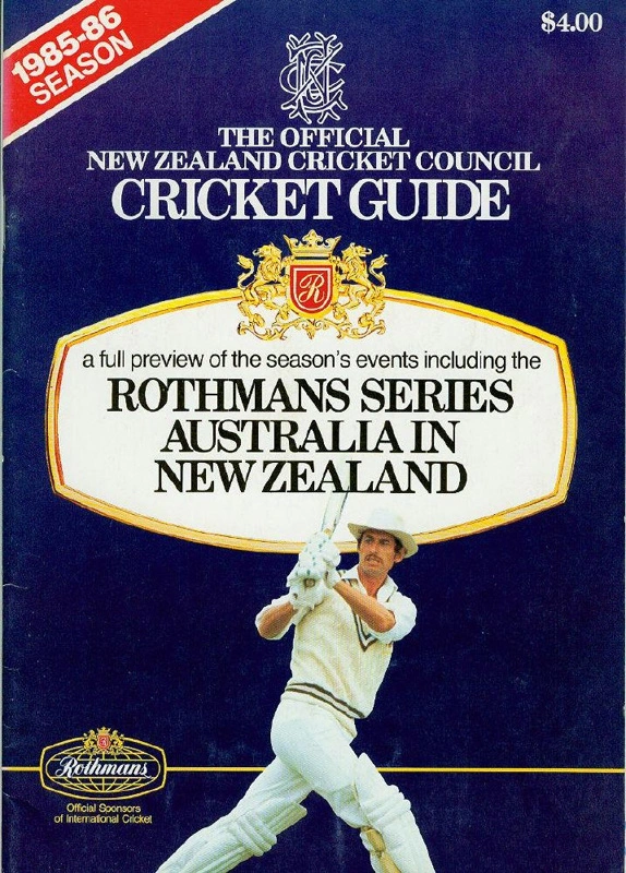 Tour Guide: The Official New Zealand Cricket Council Cricket Guide; Rothmans Series, Australia in New Zealand