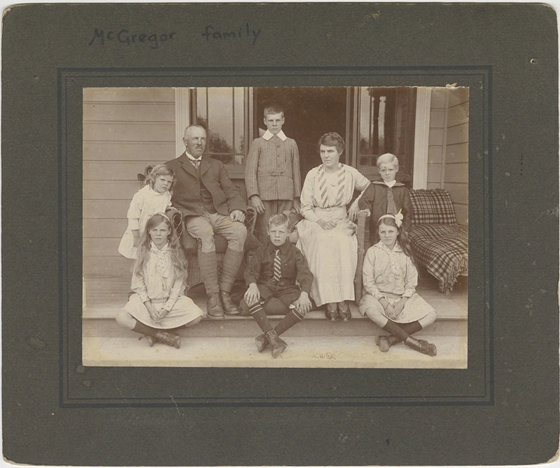 Photograph, William and Ellen McGregor with their children