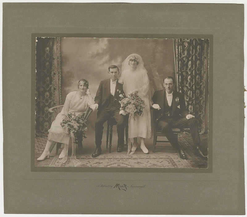 Photograph, Wedding of A L Wilson to (Emma) Pearl Saunders 1924.