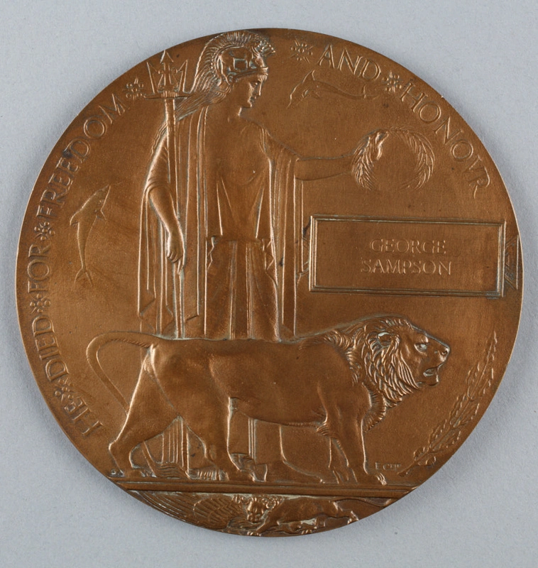 Memorial Plaque (Dead Man's Penny), George Sampson