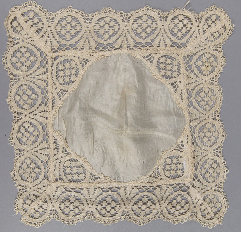 Handkerchief, Silk and crochet