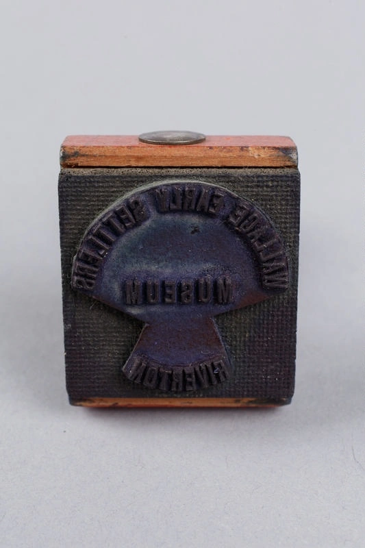 Office stamp, Rubber, 'Riverton Museum Wallace Early Settlers'