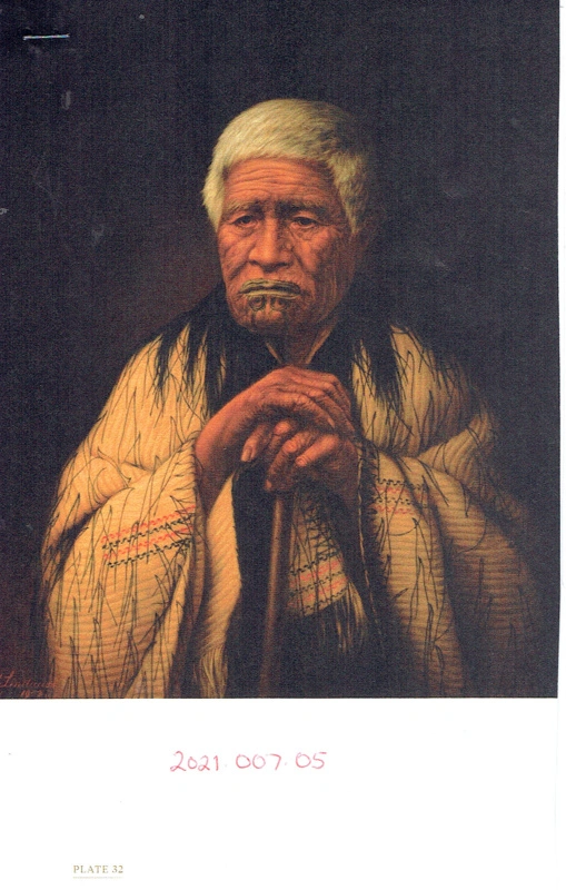Print framed, Mere Kuru Te Kati