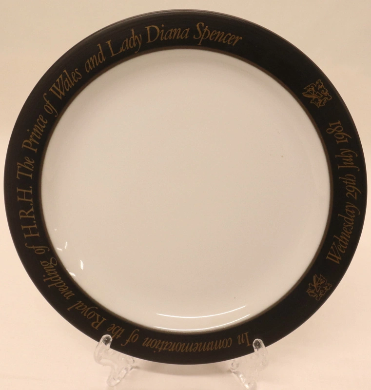 Plate (B&B), Commemorating the Royal Wedding of H.R.H. The Prince of Wales and Lady Diana Spencer 1981.