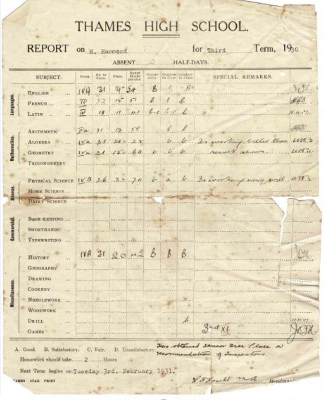 Document, School Report