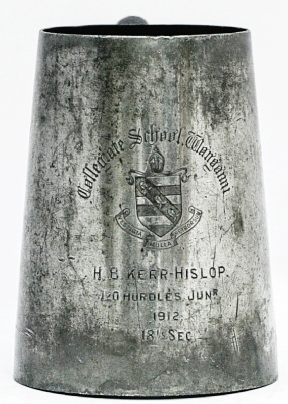 Trophy #053 1912 120yds Junior Hurdles trophy Won by H B Kerr-Hislop (OB1950 WCS 1911-12)
