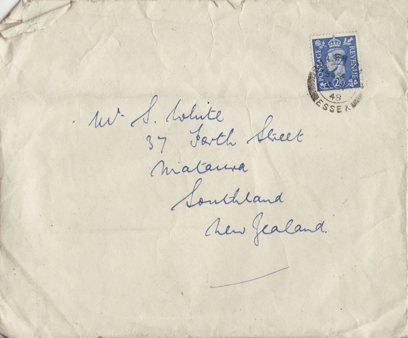 Letter, Aubrey Ledden (England) to Stanley White (New Zealand)