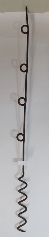Metal post for barbed wire entanglements