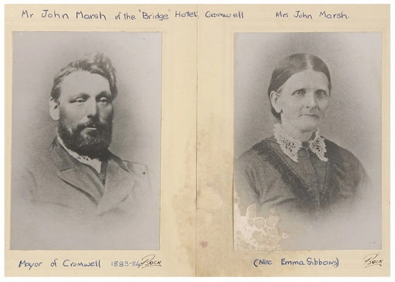 Photograph, Double image of Mr John Marsh and Mrs Emma Marsh (nee Gibbons)