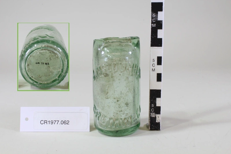 Codd-neck marble bottle (broken neck)