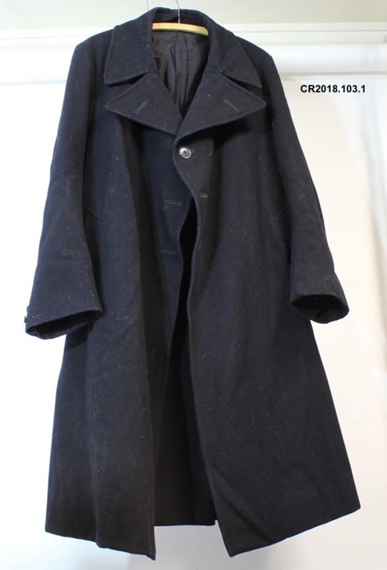 Greatcoat, WWII naval uniform, V J Brown
