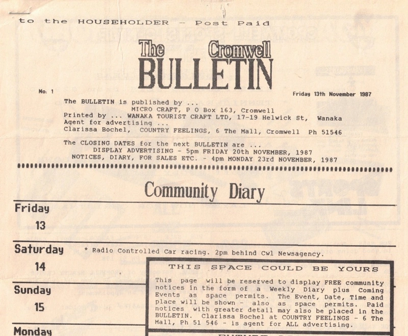The Cromwell Bulletin, first edition