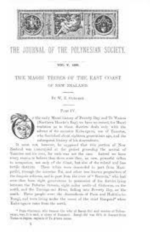 Maori Tribes of the East Coast of New Zealand, The