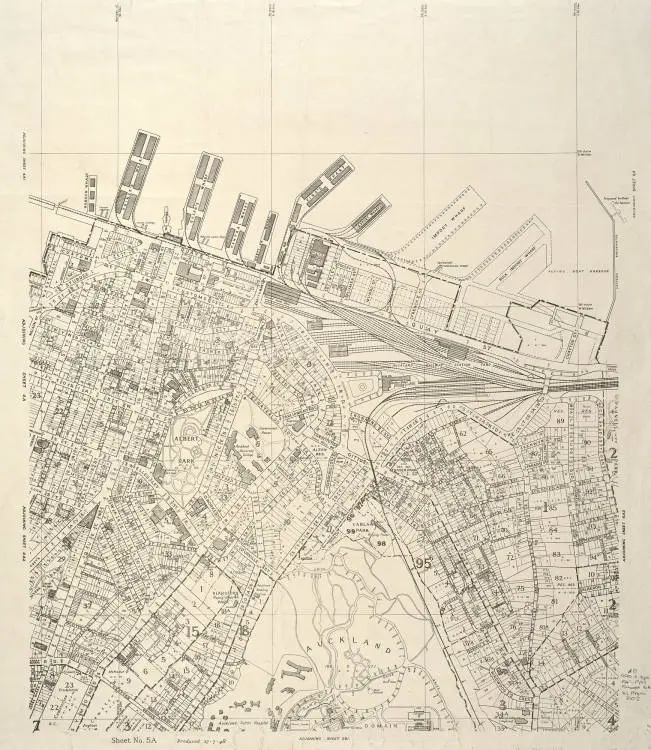 Auckland City Council planning map, sheet No. 5A