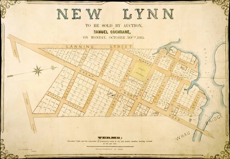 New Lynn to be sold by auction, by Samuel Cochrane, on Monday, October 30th 1865.