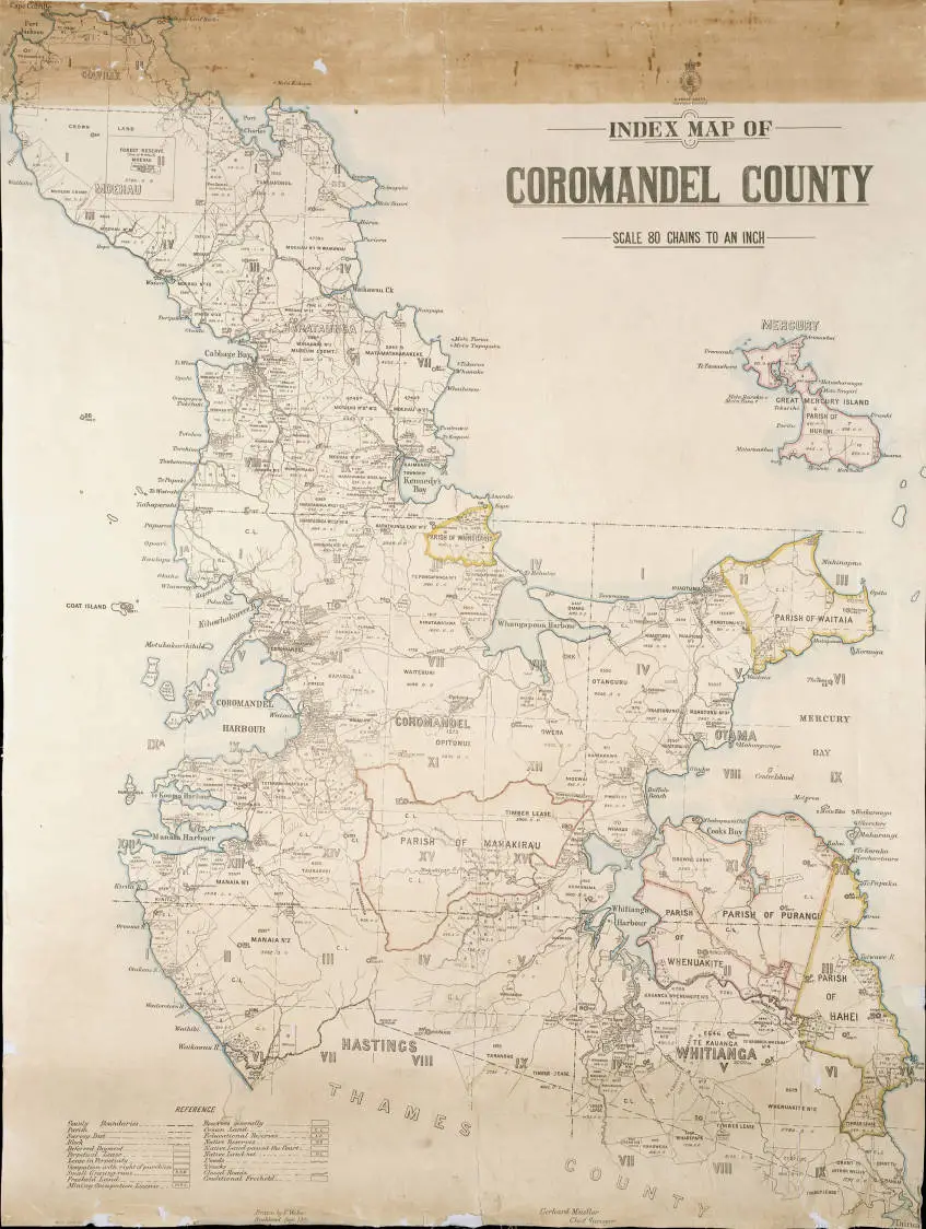 Index map of Coromandel county