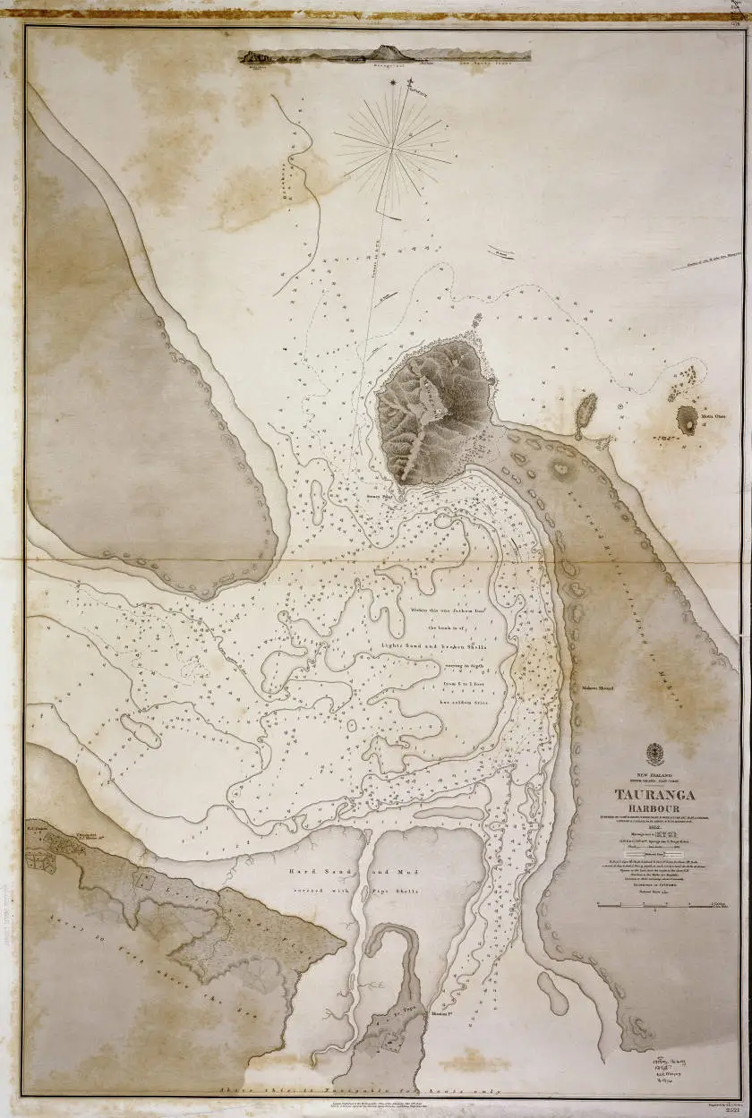 Tauranga Harbour, surveyed by B. Drury [and others], 1852