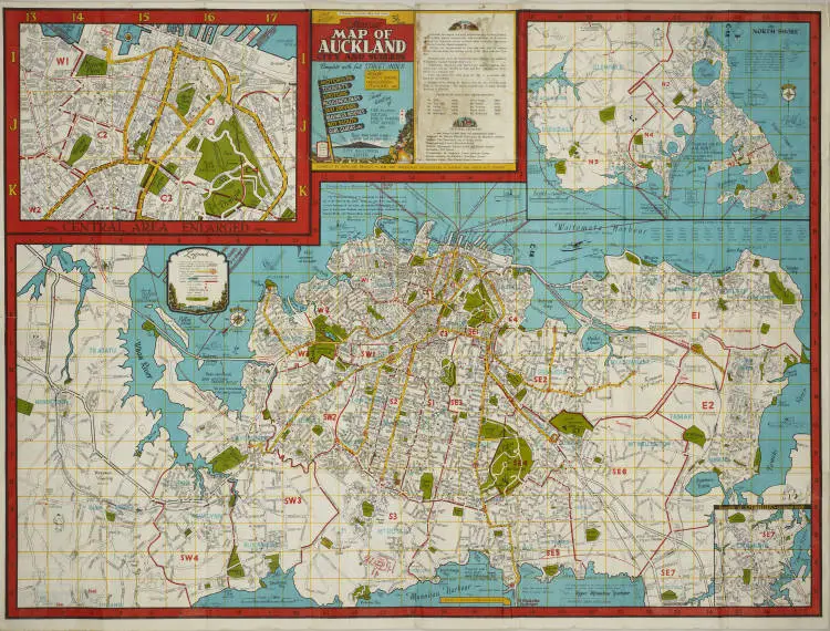 Mentor map of Auckland city and suburbs