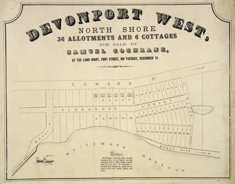 Devonport West, North Shore, 36 allotments and 6 cottages for sale