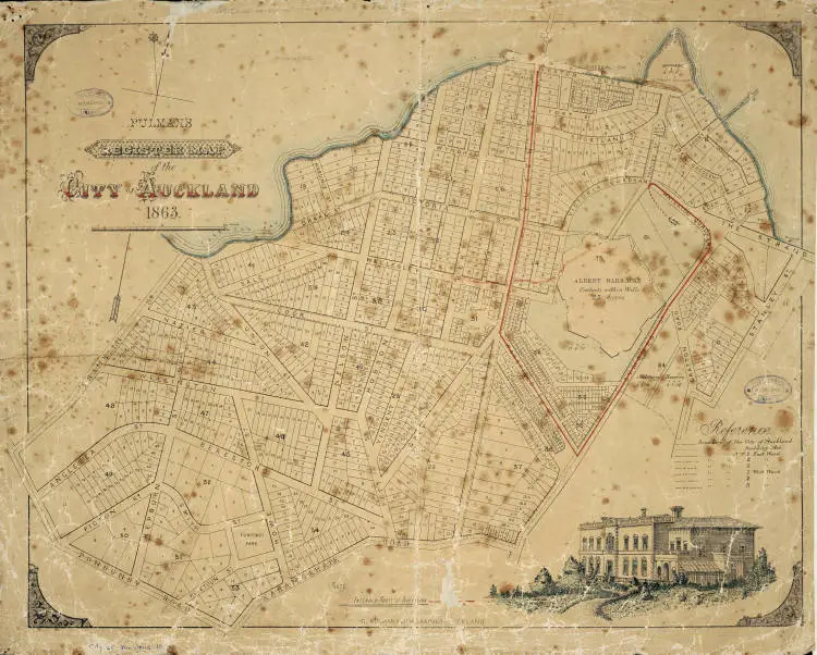 Pulman's register map of the City of Auckland