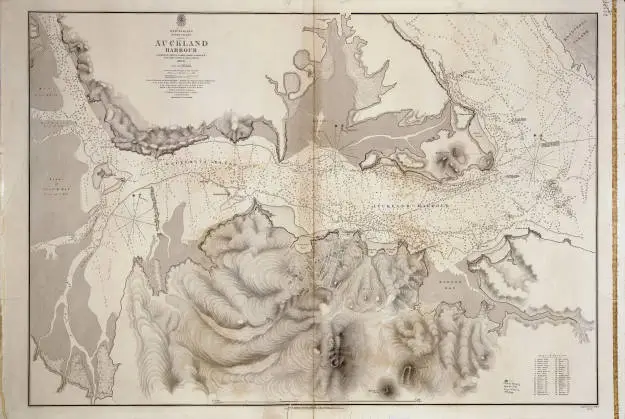 Auckland Harbour, surveyed by Captn. J. L. Stokes, Commr. B. Drury, R.N. and the officers of H.M.S. Acheron & Pandora, 1848-55
