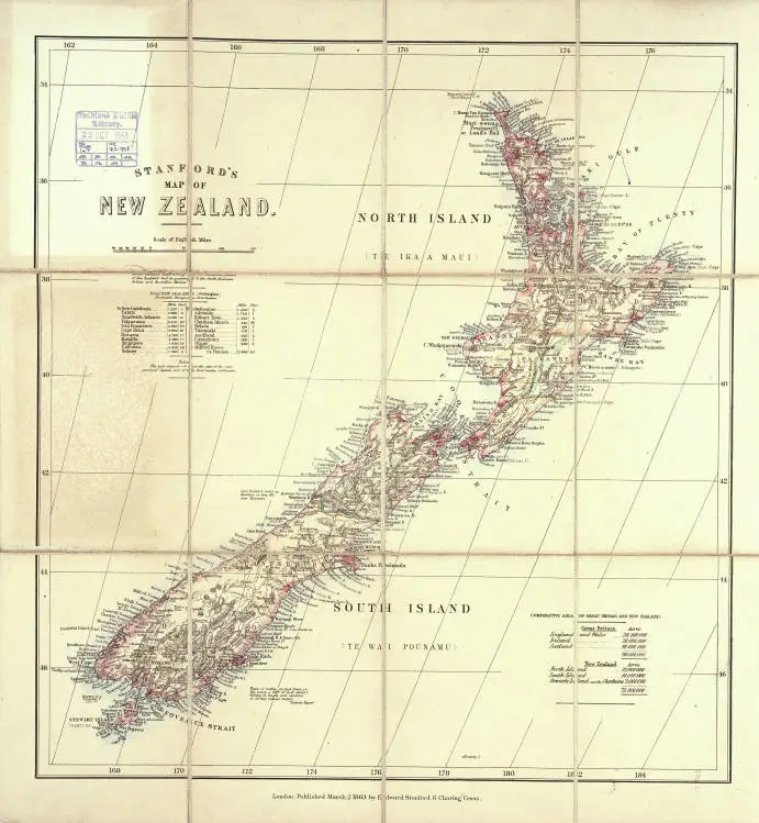 Stanford's map of New Zealand