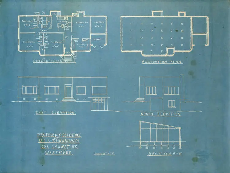 Proposed residence for W. E. B. Dunningham 226 Garnet Rd Westmere