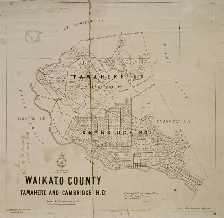 Waikato County, Tamahere and Cambridge H.D.
