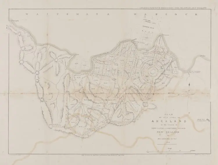 Plan of the town of Auckland in the Island of New-Ulster or Northern Island New Zealand by Felton Mathew Surv. Gen., 1841