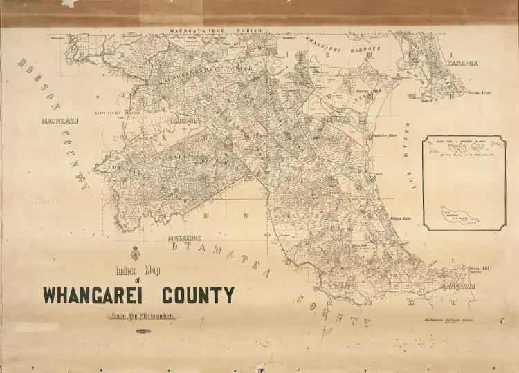 Index map of Whangarei County
