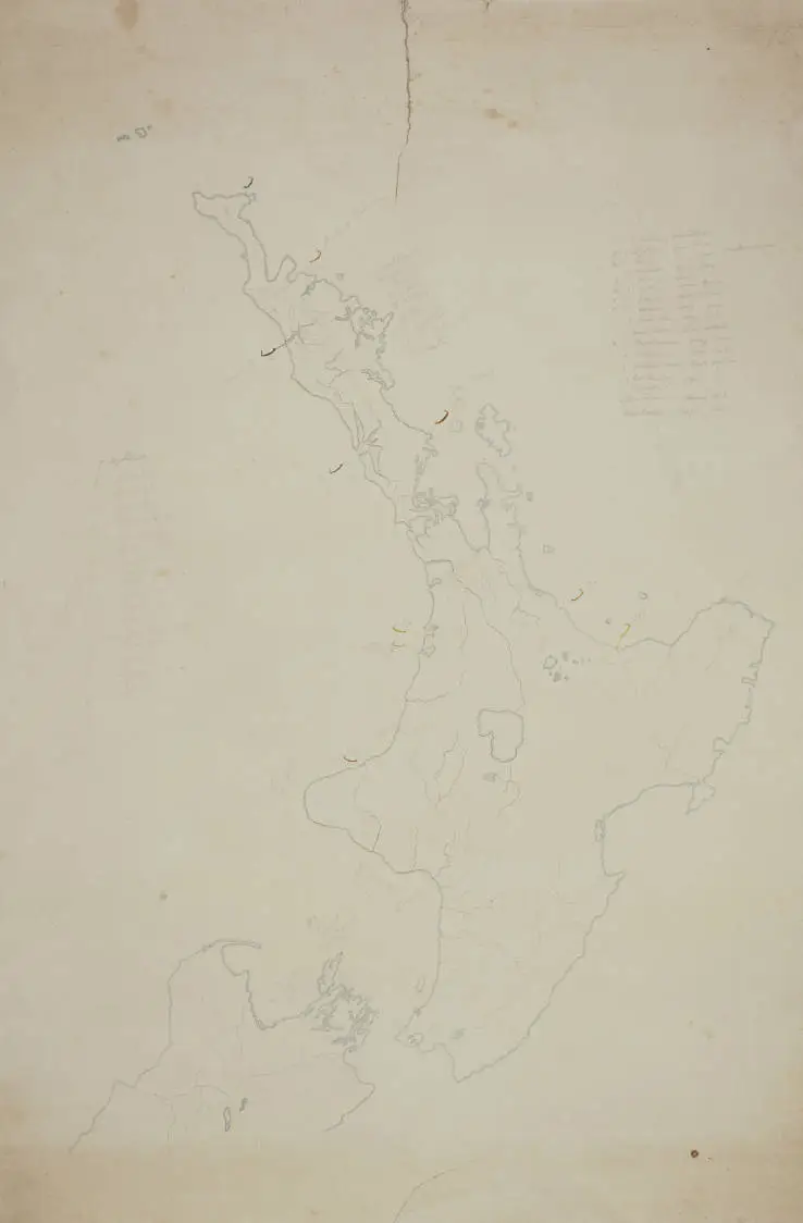 Map of North Island showing Maori tribal areas.