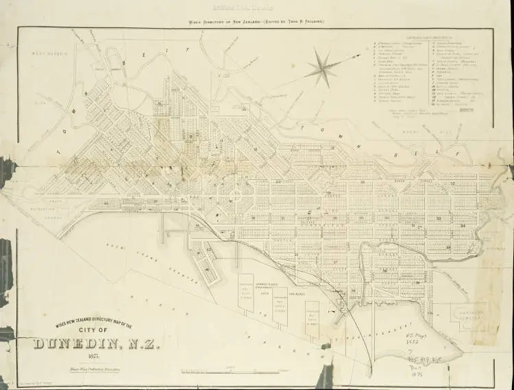 Wise's New Zealand directory map of the city of Dunedin, N.Z.