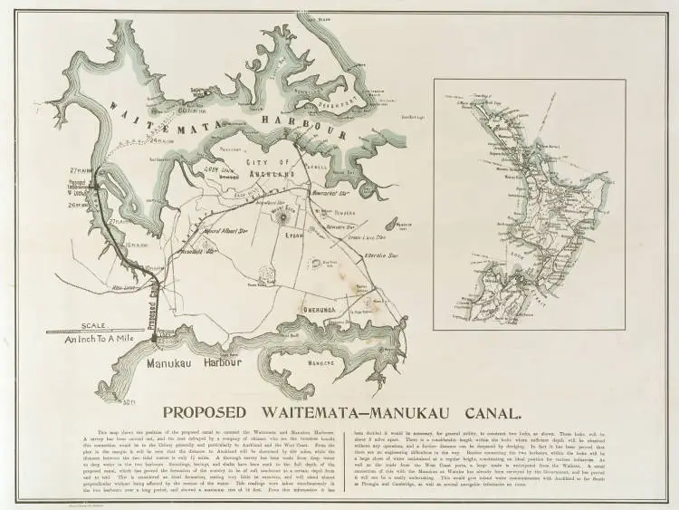 Proposed Waitemata - Manukau canal