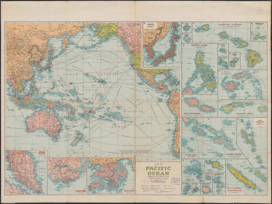 Map of Pacific Ocean