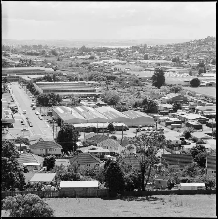 Roma Road from Mount Roskill, 1990