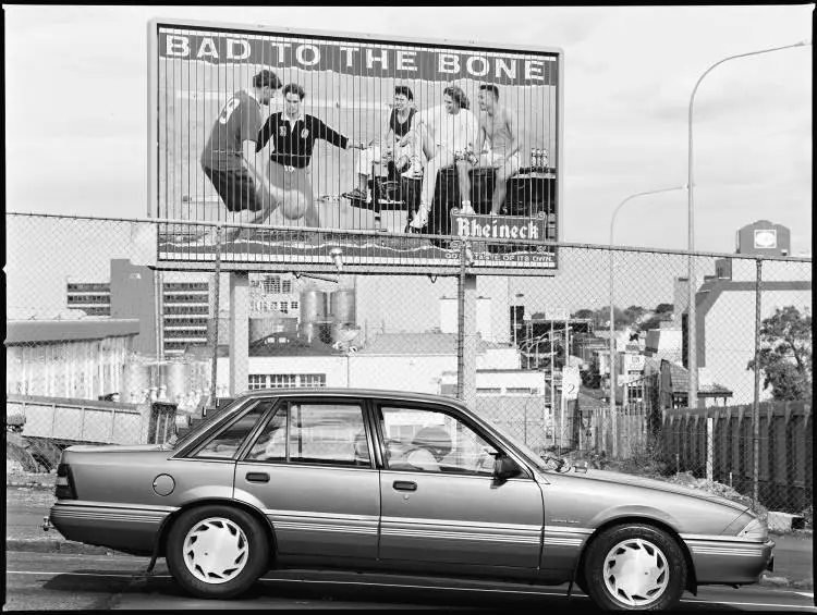 Trivision billboard, Park Road, Grafton, 1990