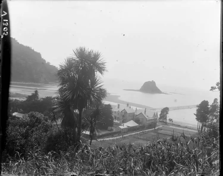 Waiwera Hot Springs Hotel and Mahurangi Island, 1908