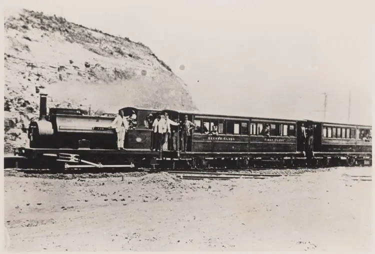 First passenger train on the Onehunga line, 1873