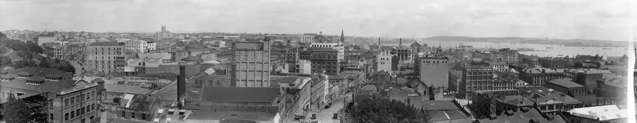 Central Auckland from the top of Shortland Street, 1923