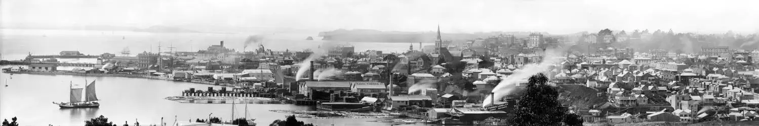 Freemans Bay and Central Auckland from Ponsonby, 1900