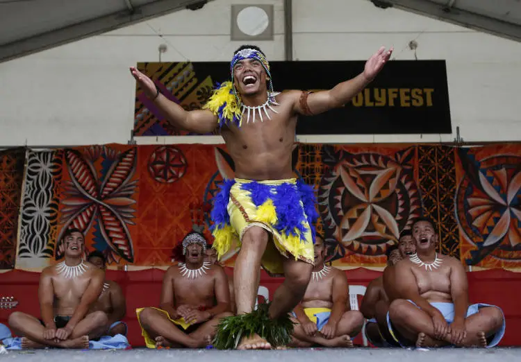 Papakura High School students at ASB Polyfest, 2015