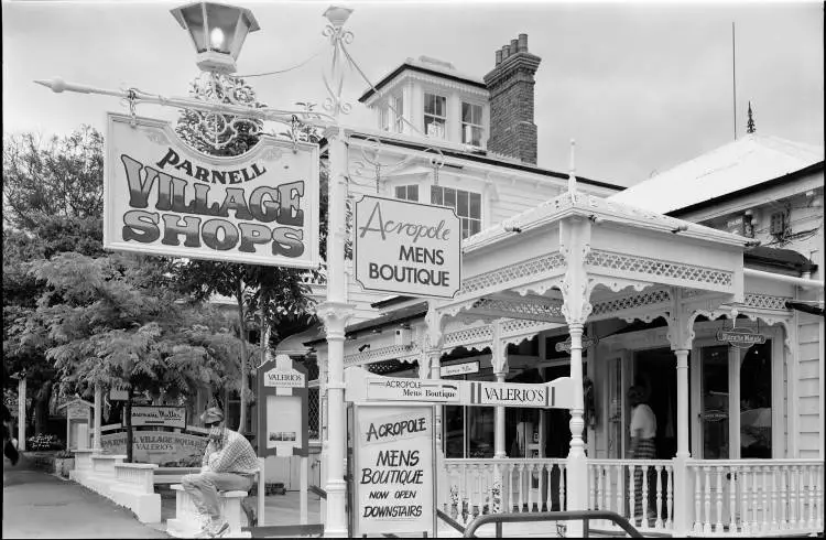 Parnell village shops, Parnell Road, 1989
