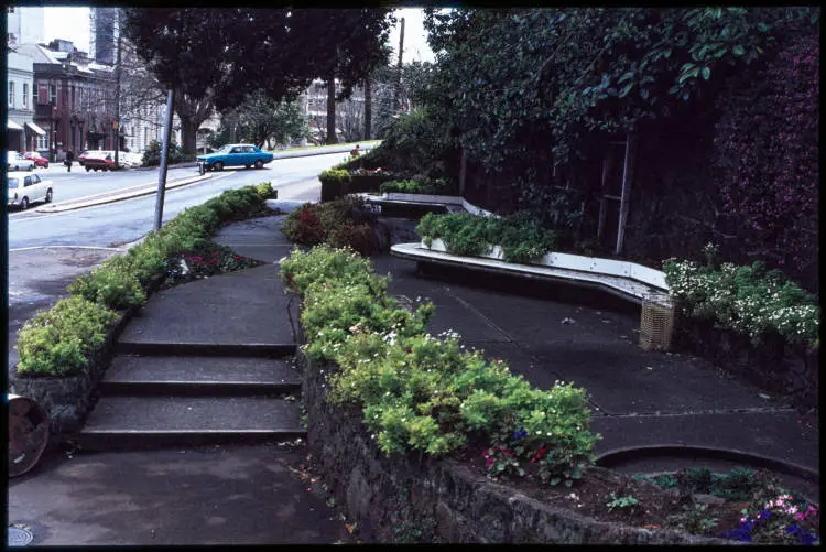 Public seating, Albert Park, 1980s