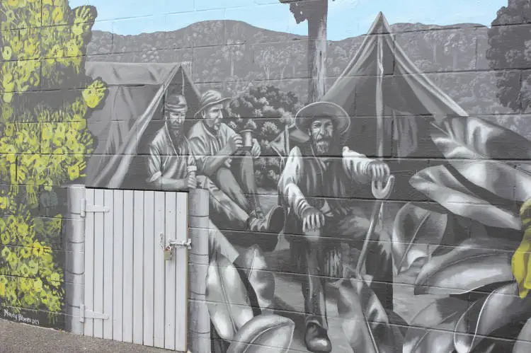 Mural Massey Birdwood Settlers' Association hall, Massey, 2015