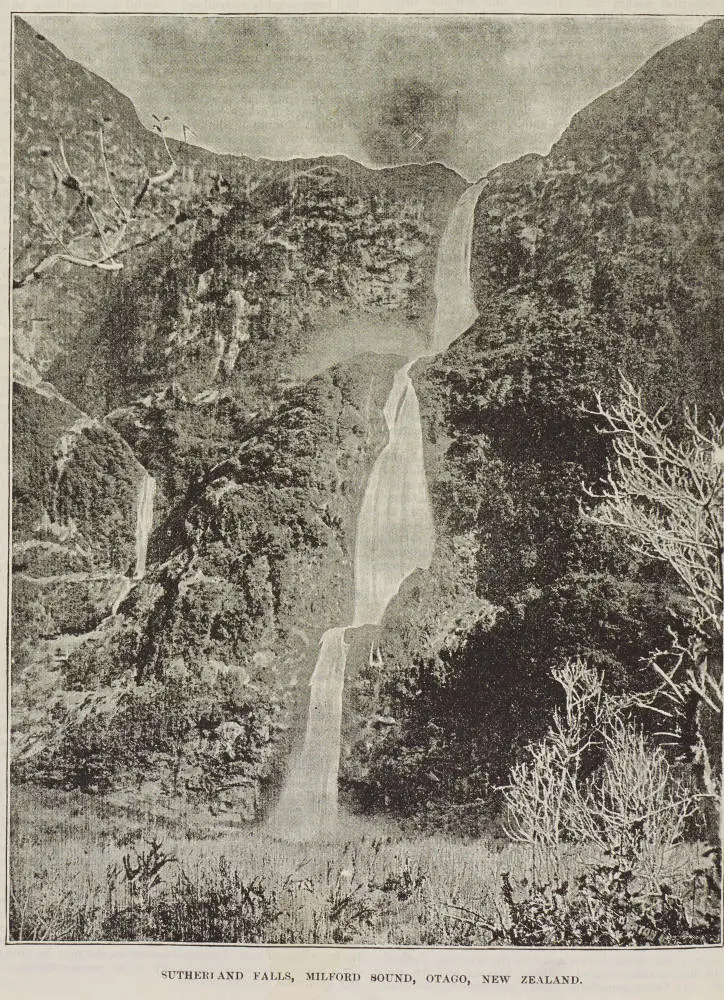 Sutherland Falls, Milford Sound, Otago, New Zealand