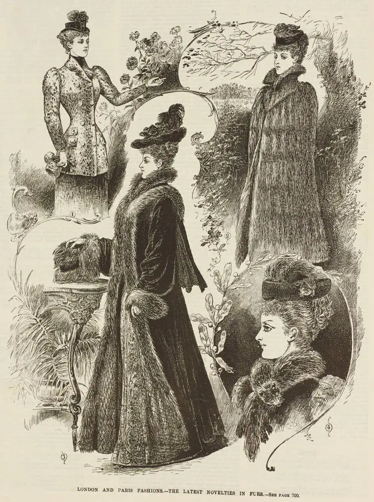 London and Paris fashions - the latest novelties in furs
