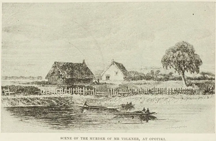 Scene of the murder of Mr Volkner, at Opotiki