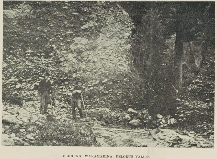 Sluicing, Wakamarina, Pelorus Valley