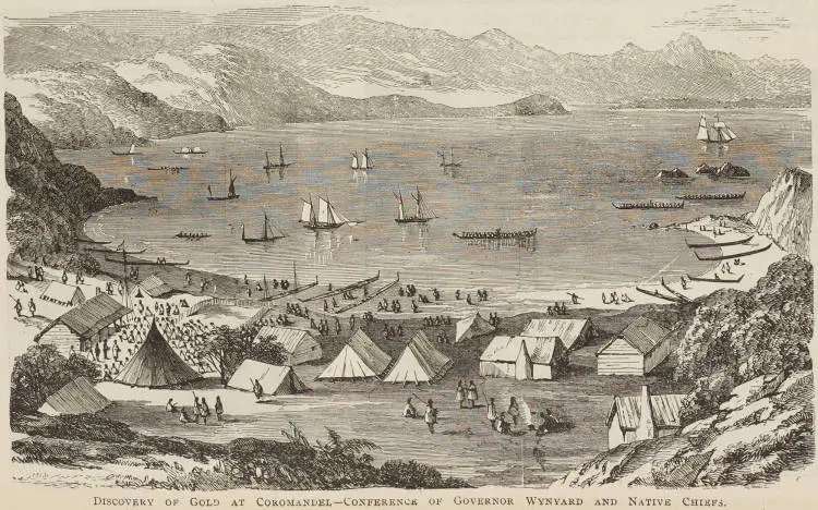 Discovery of gold at Coromandel - Conference of Governor Wynyard and native chiefs